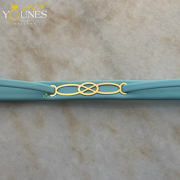 دستبند طلا زنانه چرم بینهایت L110